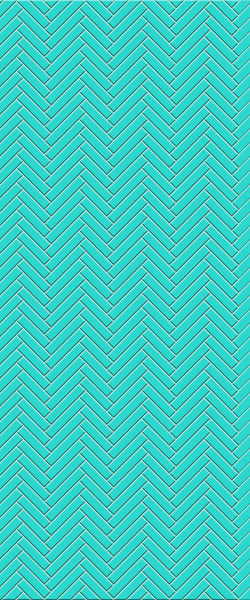 Blue Single Herringbone Tile Acrylic Shower Wall Panel 2440mm x 1220mm (3mm Thick) - CladdTech