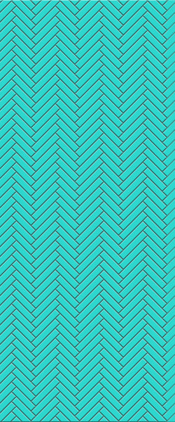 Blue Single Herringbone Tile Acrylic Shower Wall Panel 2440mm x 1220mm (3mm Thick) - CladdTech
