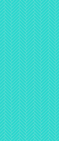 Blue Single Herringbone Tile Acrylic Shower Wall Panel 2440mm x 1220mm (3mm Thick) - CladdTech
