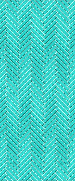Blue Double Herringbone Tile Acrylic Shower Wall Panel 2440mm x 1220mm (3mm Thick) - CladdTech