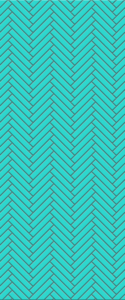 Blue Double Herringbone Tile Acrylic Shower Wall Panel 2440mm x 1220mm (3mm Thick) - CladdTech