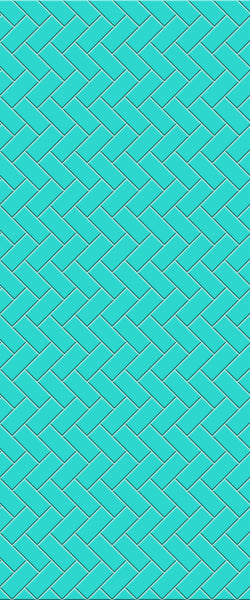 Blue Diagonal Herringbone Tile Acrylic Shower Wall Panel 2440mm x 1220mm (3mm Thick) - CladdTech