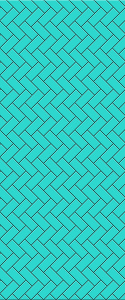 Blue Diagonal Herringbone Tile Acrylic Shower Wall Panel 2440mm x 1220mm (3mm Thick) - CladdTech