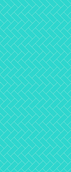 Blue Diagonal Herringbone Tile Acrylic Shower Wall Panel 2440mm x 1220mm (3mm Thick) - CladdTech