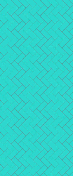 Blue Diagonal Herringbone Tile Acrylic Shower Wall Panel 2440mm x 1220mm (3mm Thick) - CladdTech