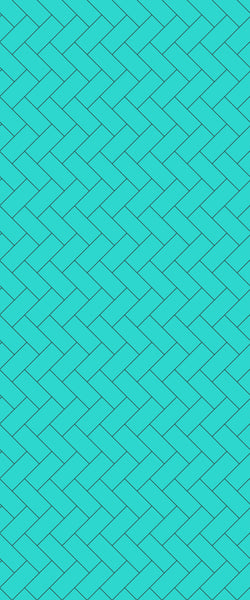 Blue Diagonal Herringbone Tile Acrylic Shower Wall Panel 2440mm x 1220mm (3mm Thick) - CladdTech