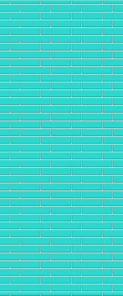 Blue Brickslips Acrylic Shower Wall Panel 2440mm x 1220mm (3mm Thick) - CladdTech