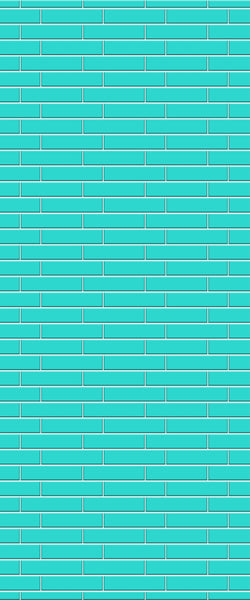 Blue Brickslips Acrylic Shower Wall Panel 2440mm x 1220mm (3mm Thick) - CladdTech