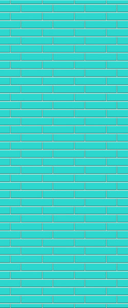 Blue Brickslips Acrylic Shower Wall Panel 2440mm x 1220mm (3mm Thick) - CladdTech