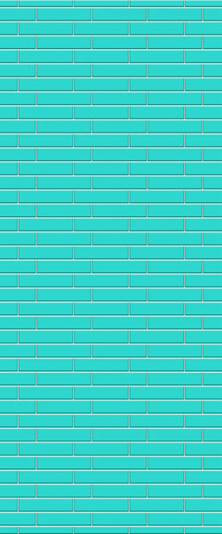 Blue Brickslips Acrylic Shower Wall Panel 2440mm x 1220mm (3mm Thick) - CladdTech