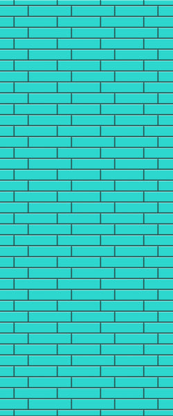 Blue Brickslips Acrylic Shower Wall Panel 2440mm x 1220mm (3mm Thick) - CladdTech