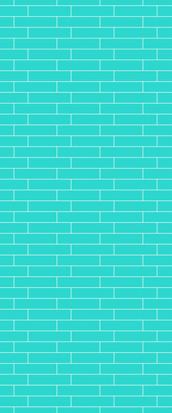 Blue Brickslips Acrylic Shower Wall Panel 2440mm x 1220mm (3mm Thick) - CladdTech