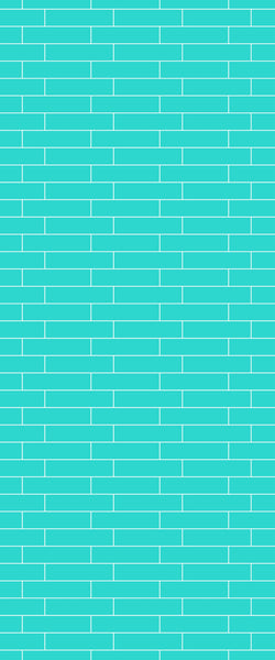 Blue Brickslips Acrylic Shower Wall Panel 2440mm x 1220mm (3mm Thick) - CladdTech