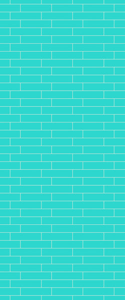 Blue Brickslips Acrylic Shower Wall Panel 2440mm x 1220mm (3mm Thick) - CladdTech