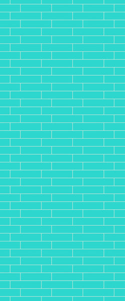 Blue Brickslips Acrylic Shower Wall Panel 2440mm x 1220mm (3mm Thick) - CladdTech