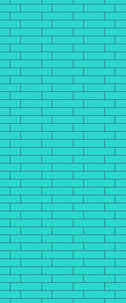 Blue Brickslips Acrylic Shower Wall Panel 2440mm x 1220mm (3mm Thick) - CladdTech