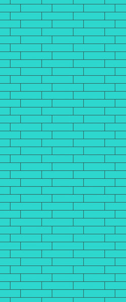 Blue Brickslips Acrylic Shower Wall Panel 2440mm x 1220mm (3mm Thick) - CladdTech