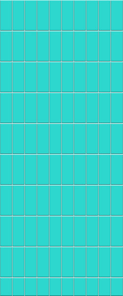 Blue Vertical Block Acrylic Shower Wall Panel 2440mm x 1220mm (3mm Thick) - CladdTech