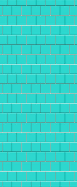 Blue Large Squares Acrylic Shower Wall Panel 2440mm x 1220mm (3mm Thick) - CladdTech