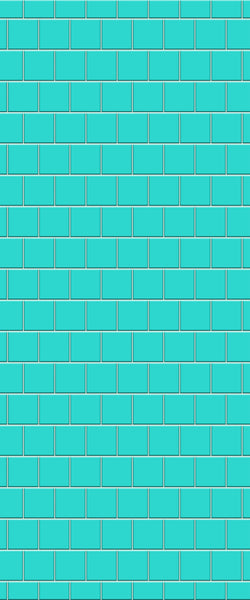 Blue Large Squares Acrylic Shower Wall Panel 2440mm x 1220mm (3mm Thick) - CladdTech