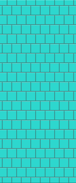Blue Large Squares Acrylic Shower Wall Panel 2440mm x 1220mm (3mm Thick) - CladdTech