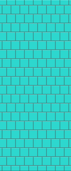 Blue Large Squares Acrylic Shower Wall Panel 2440mm x 1220mm (3mm Thick) - CladdTech