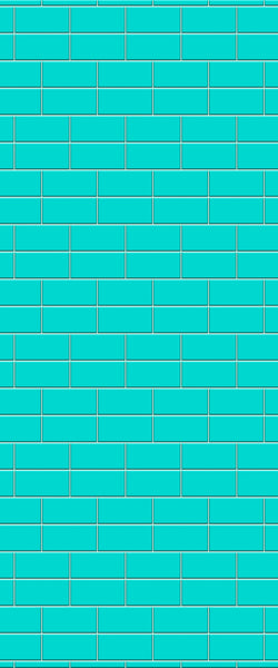 Blue Brickbond Acrylic Shower Wall Panel 2440mm x 1220mm (3mm Thick) - CladdTech