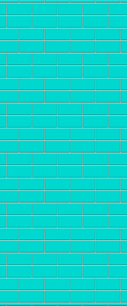 Blue Brickbond Acrylic Shower Wall Panel 2440mm x 1220mm (3mm Thick) - CladdTech