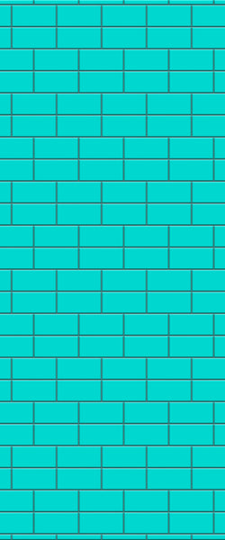 Blue Brickbond Acrylic Shower Wall Panel 2440mm x 1220mm (3mm Thick) - CladdTech