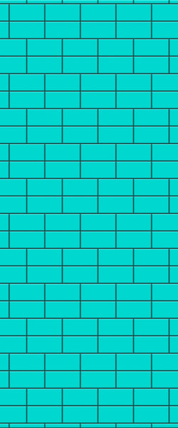 Blue Brickbond Acrylic Shower Wall Panel 2440mm x 1220mm (3mm Thick) - CladdTech