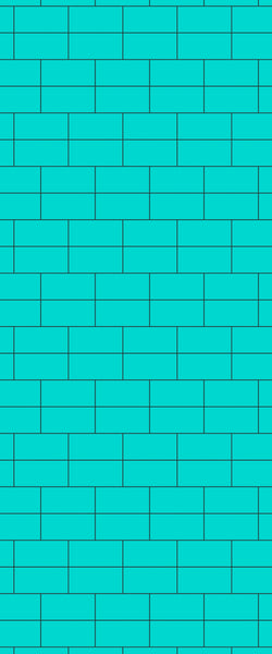 Blue Brickbond Acrylic Shower Wall Panel 2440mm x 1220mm (3mm Thick) - CladdTech