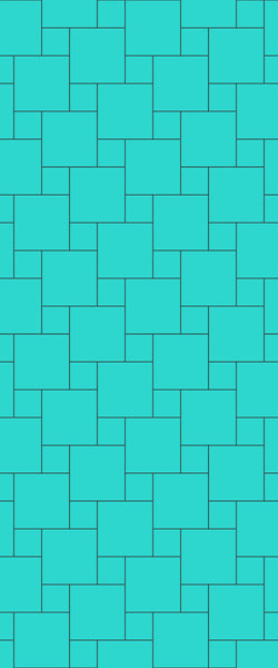 Blue Pin Wheel Tile Acrylic Shower Wall Panel 2440mm x 1220mm (3mm Thick) - CladdTech