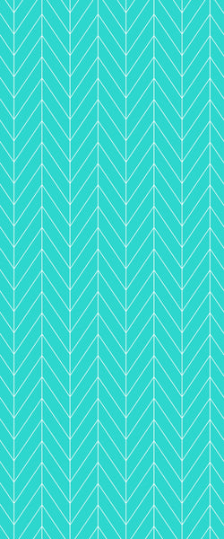 Blue Chevron Acrylic Shower Wall Panel 2440mm x 1220mm (3mm Thick) - CladdTech