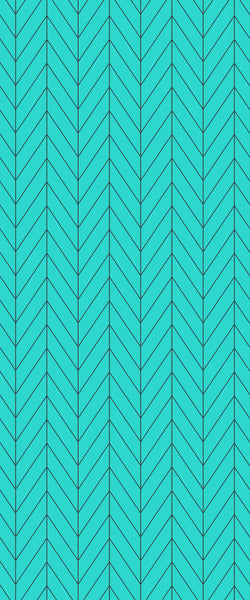 Blue Chevron Acrylic Shower Wall Panel 2440mm x 1220mm (3mm Thick) - CladdTech