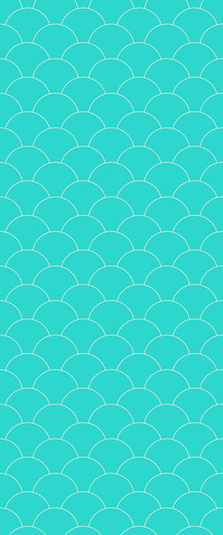 Blue Fishscales Acrylic Shower Wall Panel 2440mm x 1220mm (3mm Thick) - CladdTech