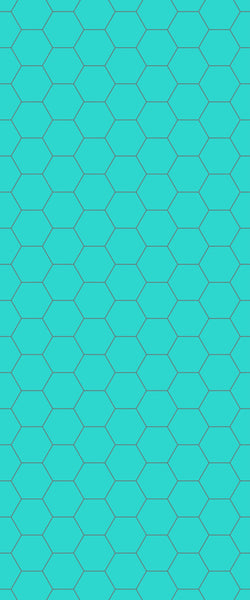 Blue Hexagons Acrylic Shower Wall Panel 2440mm x 1220mm (3mm Thick) - CladdTech