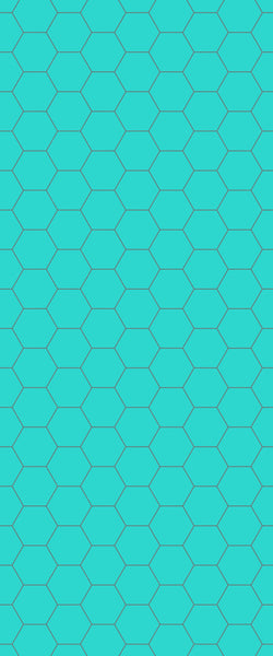 Blue Hexagons Acrylic Shower Wall Panel 2440mm x 1220mm (3mm Thick) - CladdTech