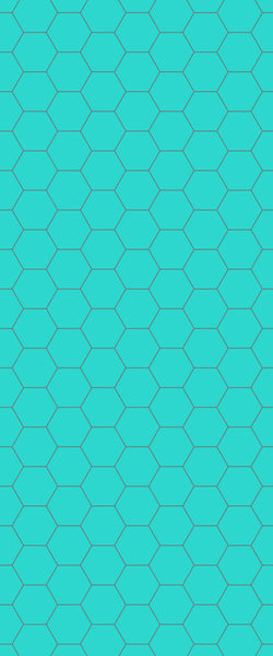 Blue Hexagons Acrylic Shower Wall Panel 2440mm x 1220mm (3mm Thick) - CladdTech