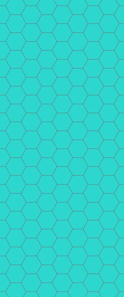 Blue Hexagons Acrylic Shower Wall Panel 2440mm x 1220mm (3mm Thick) - CladdTech