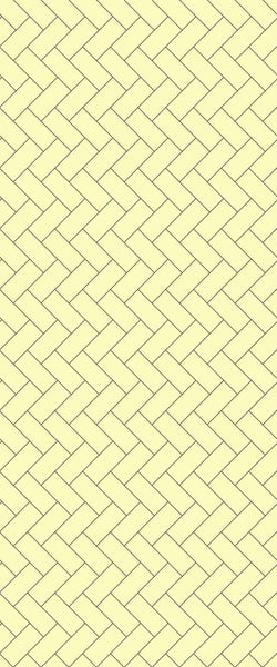 Yellow Diagonal Herringbone Tile Acrylic Shower Wall Panel 2440mm x 1220mm (3mm Thick) - CladdTech