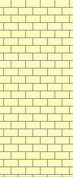 Yellow Subway Tile Acrylic Shower Wall Panel 2440mm x 1220mm ( 3mm Thick) - CladdTech