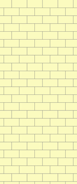 Yellow Subway Tile Acrylic Shower Wall Panel 2440mm x 1220mm ( 3mm Thick) - CladdTech