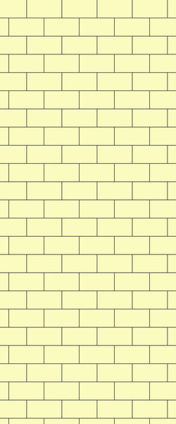 Yellow Subway Tile Acrylic Shower Wall Panel 2440mm x 1220mm ( 3mm Thick) - CladdTech
