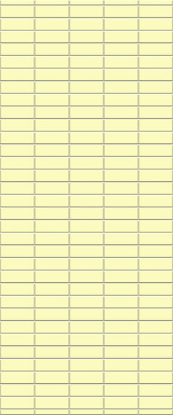 Yellow Horizontal Block Tile Acrylic Shower Panel 2440mm x 1220mm (3mm Thick) - CladdTech