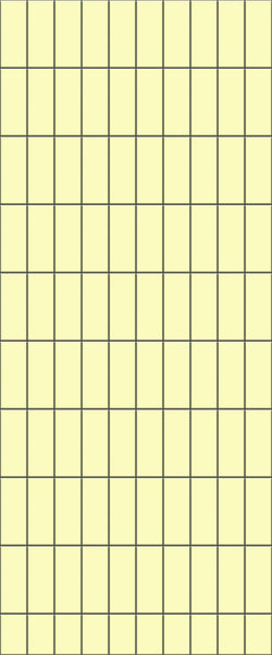Yellow Vertical Block Tile Acrylic Shower Panel 2440mm x 1220mm ( 3mm Thick) - CladdTech