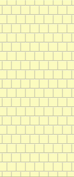 Yellow Large Square's Tile Acrylic Shower Wall Panel 2440mm x 1220mm ( 3mm Thick) - CladdTech