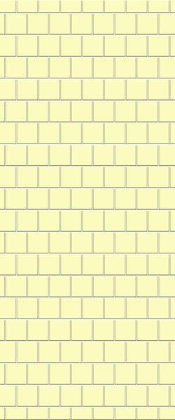 Yellow Large Square's Tile Acrylic Shower Wall Panel 2440mm x 1220mm ( 3mm Thick) - CladdTech