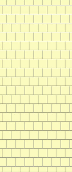 Yellow Large Square's Tile Acrylic Shower Wall Panel 2440mm x 1220mm ( 3mm Thick) - CladdTech