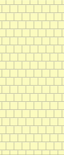 Yellow Large Square's Tile Acrylic Shower Wall Panel 2440mm x 1220mm ( 3mm Thick) - CladdTech