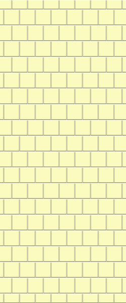 Yellow Large Square's Tile Acrylic Shower Wall Panel 2440mm x 1220mm ( 3mm Thick) - CladdTech